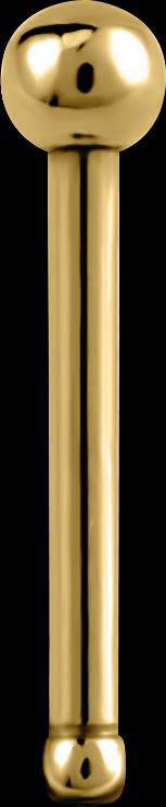 18K Gold-Plated Barbell Nose Stud — Minimalist Piercing Jewelry