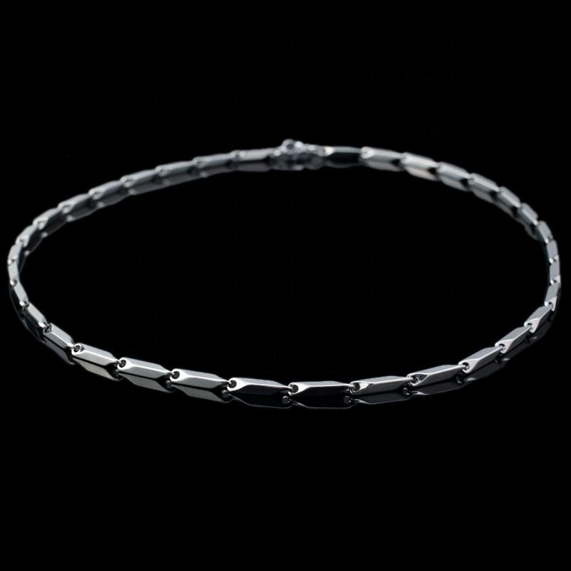 Ziming Men's Melon Seeds Bamboo Joint Titanium Steel Necklace