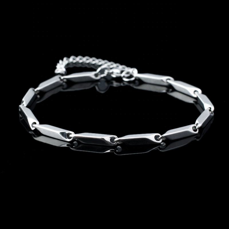 Ziming Men's Melon Seeds Bamboo Joint Titanium Steel Necklace