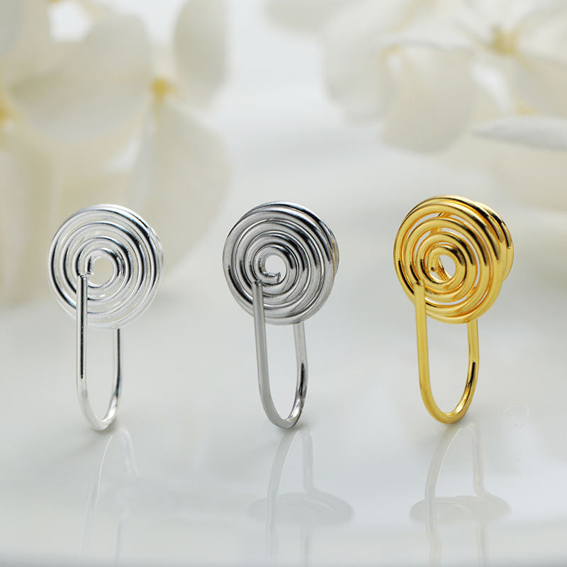 18k Gold Plated Brass Mosquito Coil Ear Clip