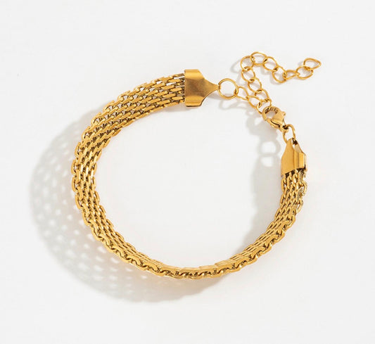 Geometric Watchbelt Stainless Steel Jewelry Hip Hop