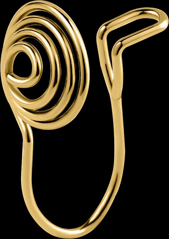 18k Gold Plated Brass Mosquito Coil Ear Clip