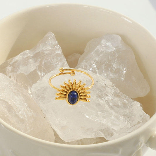 Waterproof 18k Gold Plated Stainless Steel Jewelry Exaggerate Opening